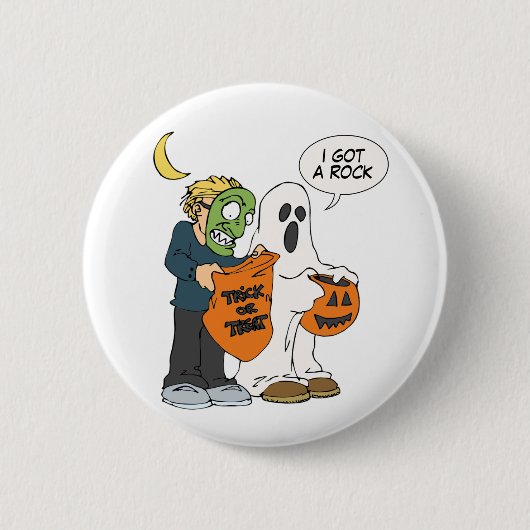 Ich got einen Felsen-Halloween-Knopf Button (Vorderseite)