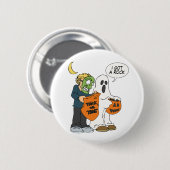 Ich got einen Felsen-Halloween-Knopf Button (Vorne & Hinten)