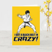 Ich got einen schwarzen Gurt in verrücktem Karte (Gelbe Blume)