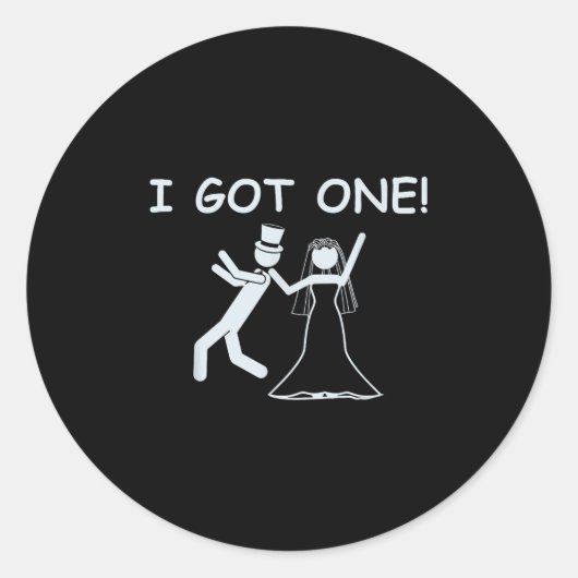 Ich Got einen Wedding Bride Funny Junggeselinnen-A Runder Aufkleber (Vorderseite)
