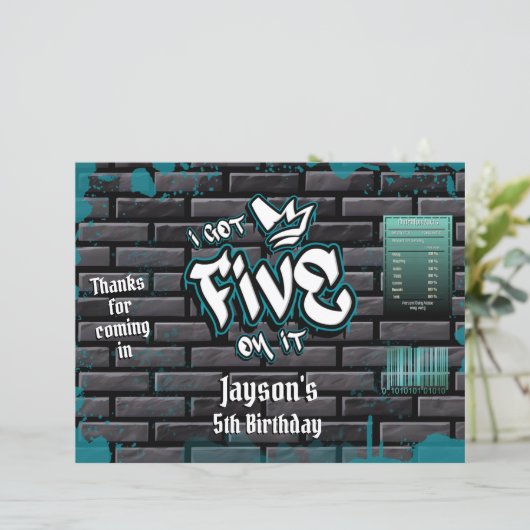 Ich Got fünf auf ihm Chip Bag Wrapper (Stehend Vorderseite)