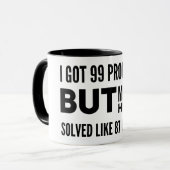 Ich got gedrängechef-Baby-Tasse mit 99 Problemen Tasse (Vorderseite Links)