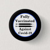 Ich Got gegen den Coronavirus-Button geimpft Button (Vorderseite)