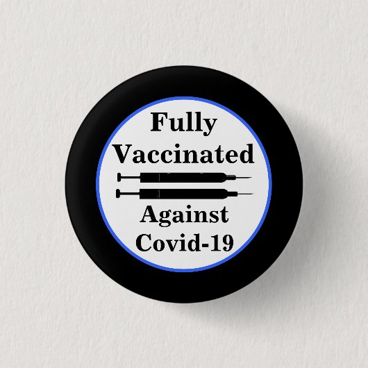 Ich Got gegen den Coronavirus-Button geimpft Button (Vorderseite)