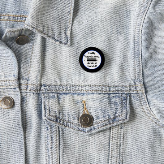 Ich Got gegen den Coronavirus-Button geimpft Button (Beispiel)