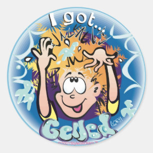 Ich got gelatiert! StyleStickers™ ©2009 LT Runder Aufkleber