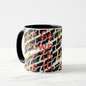 Ich got gerade geworfen unter den Bus Tasse (Vorderseite Links)