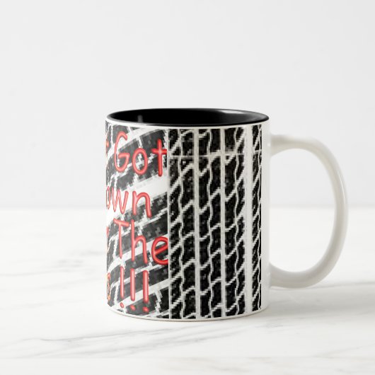 Ich got gerade geworfen unter den Bus Zweifarbige Tasse (Rechts)