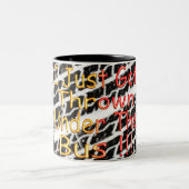 Ich got gerade geworfen unter den Bus Zweifarbige Tasse (Mittel)