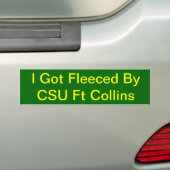 Ich got geschoren durch CSU Ft Collins Autoaufkleber (Auf Auto)