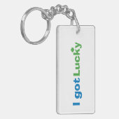 "Ich got glücklichen" doppelseitigen Schlüsselanhänger (Vorderseite links)