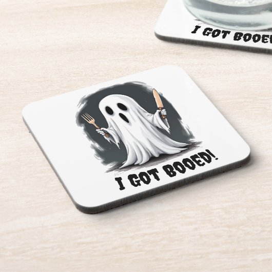 Ich Got Halloween Ghost Getränkeuntersetzer (Linke Seite)