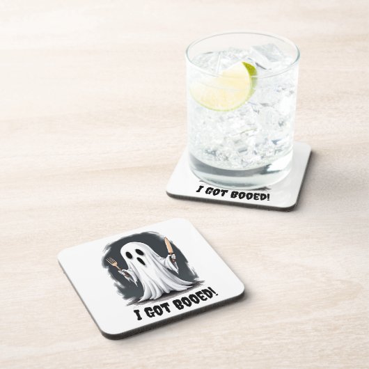 Ich Got Halloween Ghost Getränkeuntersetzer (Rechte Seite)