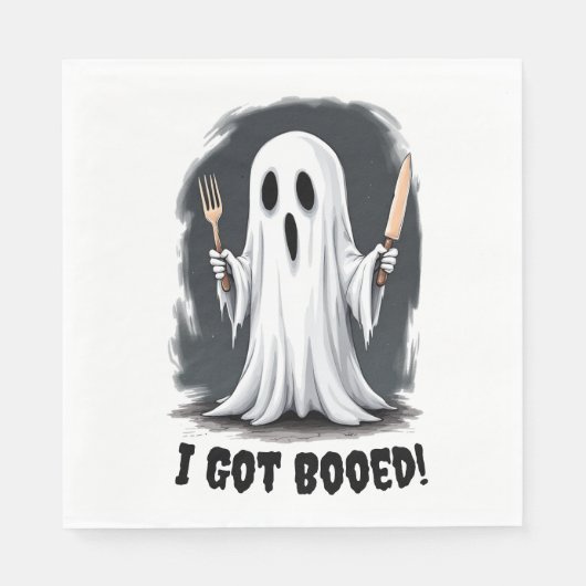 Ich Got Halloween Ghost Serviette (Vorderseite)