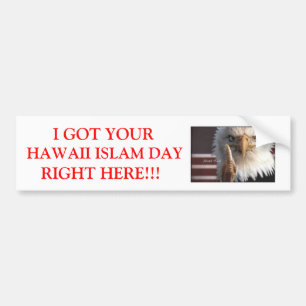 ICH GOT IHR HAWAII-ISLAM-TAGESrecht… Autoaufkleber