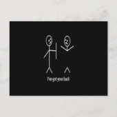 Ich Got Ihre Back Strichmännchen Grafik Freundscha Postkarte (Vorderseite)