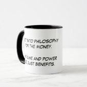 Ich got in Philosophie für das Geld! Tasse (Vorderseite Links)