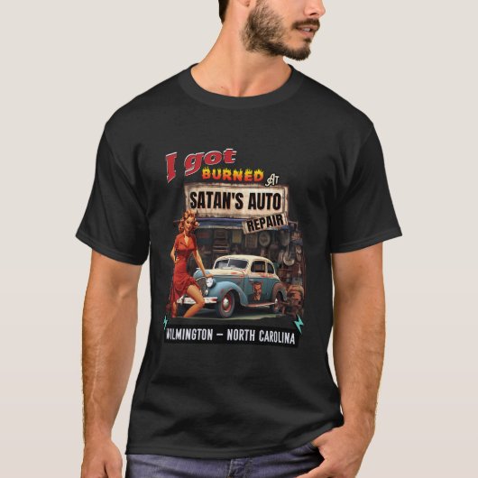 Ich Got in Satans Auto Reparatur sie Teufel Wilmi T-Shirt (Vorderseite)