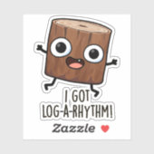 Ich Got Log-a-Rhythm Funny Wood Pun Aufkleber (Blatt)