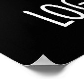 Ich Got Log-a-Rhythm Funny Wood Pun Dark BG Poster (Ecke)