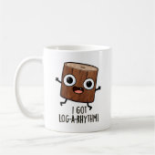 Ich Got Log-a-Rhythm Funny Wood Pun Kaffeetasse (Links)