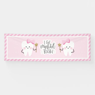 Ich got mein First Tooth Party Dekor. Banner