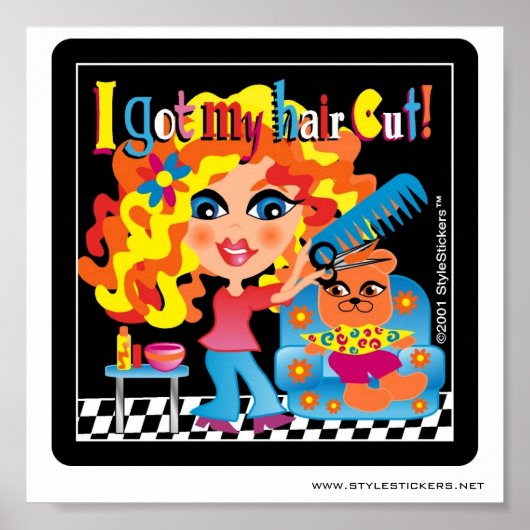 Ich Got meine Haarkutte! Poster für Salon (Vorne)