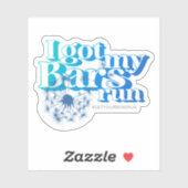 Ich Got meinen Bars Run - Blue Vinyl Stickers Aufkleber (Blatt)