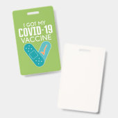 Ich got meinen Covid-19-Impfstoff - grün blau Ausweis (Vorder- & Rückseite)