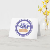 Ich Got meinen Covid-19-Impfstoff Karte (Gelbe Blume)