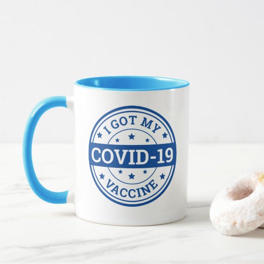 Ich Got meinen Covid-19-Impfstoff Tasse (Mit Donut)