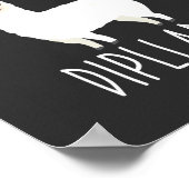 Ich Got meinen Dipllama-Abschluss Llama Puff Poster (Ecke)