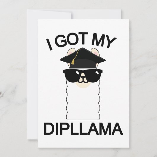 Ich Got meinen Dipllama Einladung (Vorderseite)