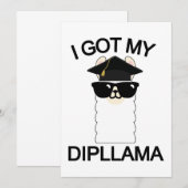 Ich Got meinen Dipllama Einladung (Vorne/Hinten)