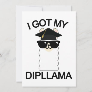 Ich Got meinen Dipllama Einladung