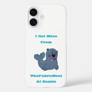Ich Got mich aus dem Siegel Stoff in Zazzle iPhone 16 Hülle
