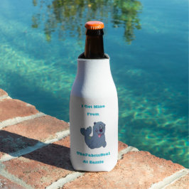 Ich Got mich aus dem Siegel Stoff in Zazzle Flaschenkühler