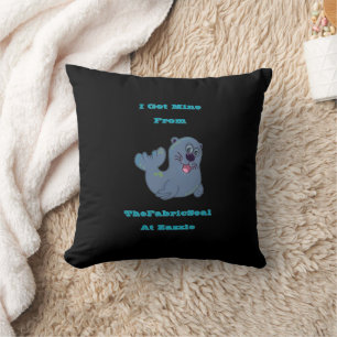 Ich Got mich aus dem Siegel Stoff in Zazzle Kissen