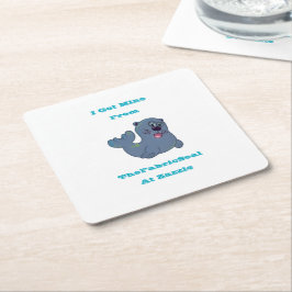 Ich Got mich aus dem Siegel Stoff in Zazzle Rechteckiger Pappuntersetzer