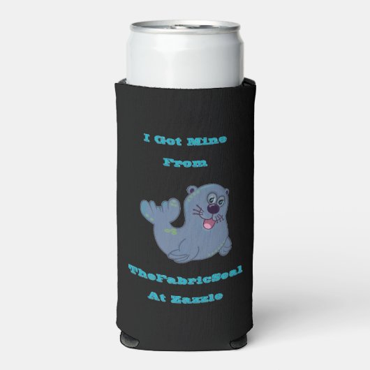 Ich Got mich aus dem Siegel Stoff in Zazzle Selters Dosenkühler (Seltzer Vorderseite)