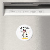 Ich Got Mooves Funny Dancing Kuh Puff Magnet (In Situ (Geschirrspüler))