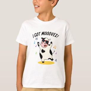 Ich Got Mooves Funny Dancing Kuh Puff T-Shirt