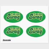 Ich got ovaler aufkleber (Blatt)