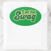 Ich got ovaler aufkleber (Tasche)