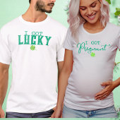 Ich got schwanger Matching Baby Ankündigung T-Shirt