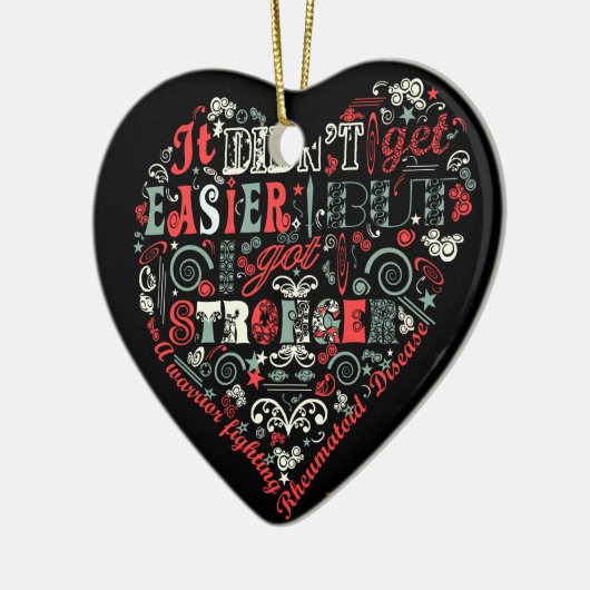 Ich got stärkeres Herz Keramikornament (Links)