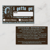 Ich got, um zu gehen! Große Telefonnummerkarte (Vorne/Hinten)