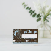 Ich got, um zu gehen! Große Telefonnummerkarte (Stehend Vorderseite)