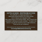 Ich got, um zu gehen! Große Telefonnummerkarte (Rückseite)