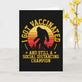 ICH GOT VACCINIERT | Bigfoot Retro Karte (Gelbe Blume)